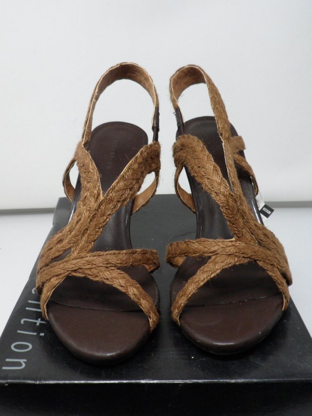 Ladies "Twist" Brown Heels 7.5